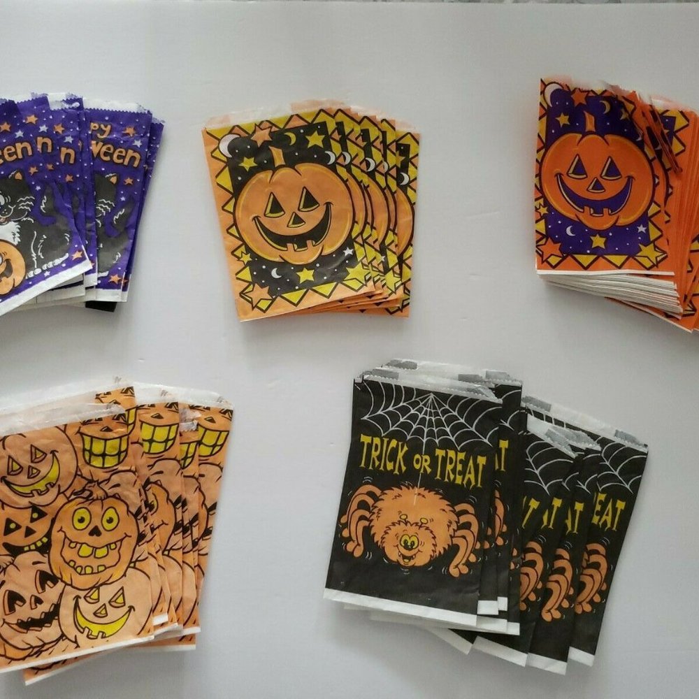 Vintage Trick Or Treat Favor Bags LOT OF 59 TOTAL
